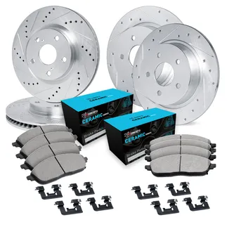 R1 Concepts WGWH2-73056 E- Line Series Rotor - D/S - Silver W/ Ceramic Pads & Hdw